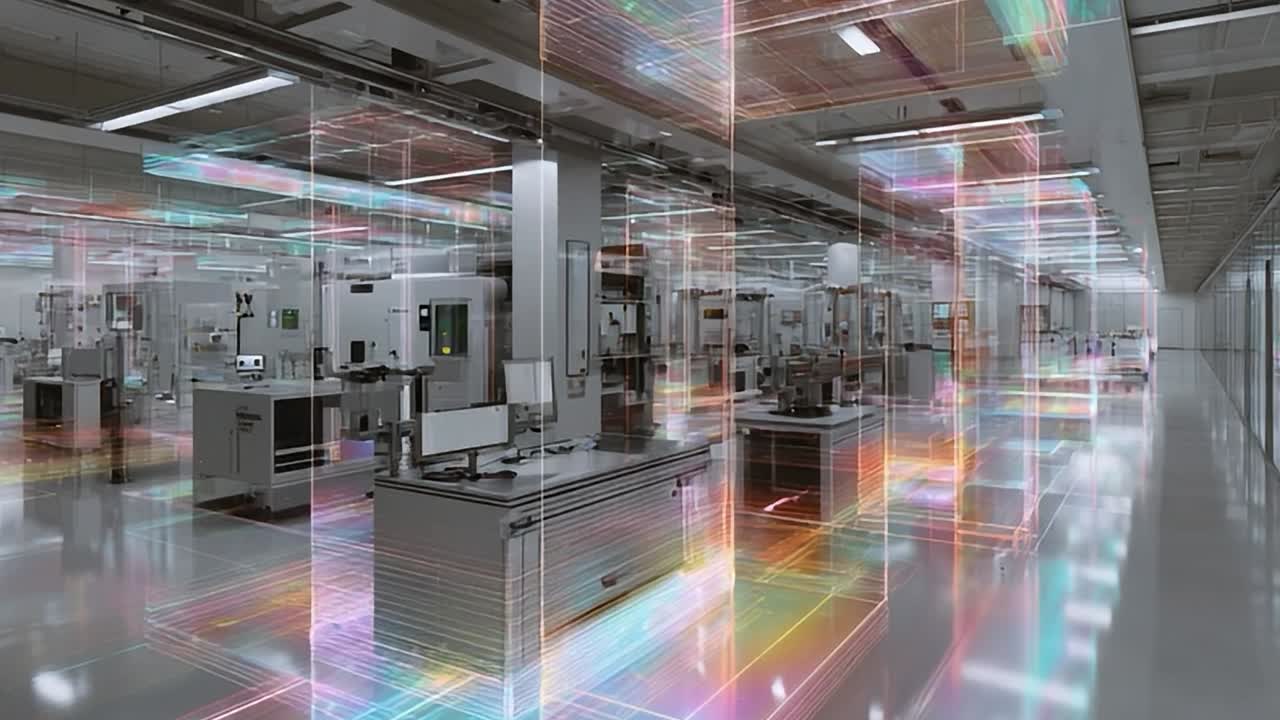 Modern laboratory with advanced technology and structured layout