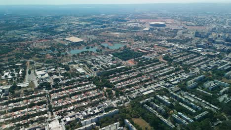 brasilia in aerial view by a drone