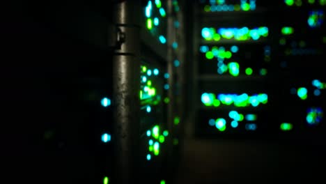 clean industrial interior of a data server room with servers