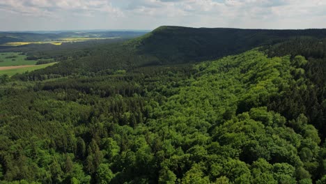 Amazing-flight-over-the-scenic-overlook,-Vyhlidka-U-tety,-in-the-city-of-Moravska-Trebova,-Czech-Republic