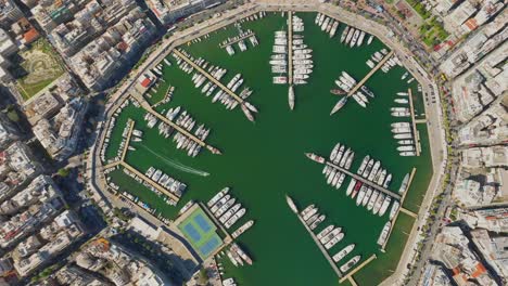 zea marina with cityscape in background, athens