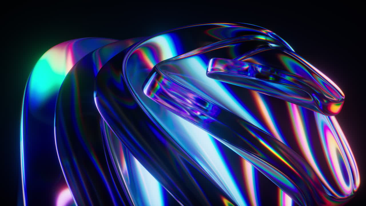 Abstract blue glass geometry background, 3d rendering.