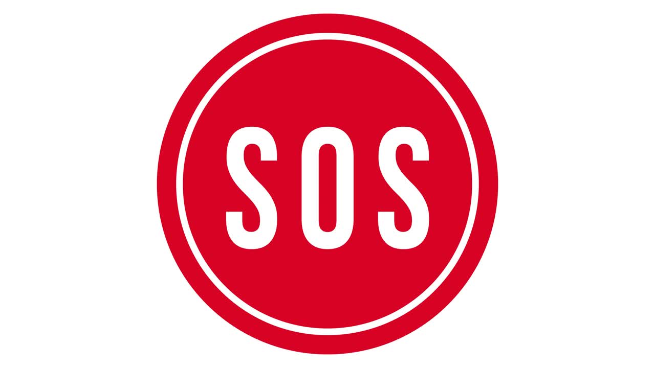 el icono es el signo s.o.s.