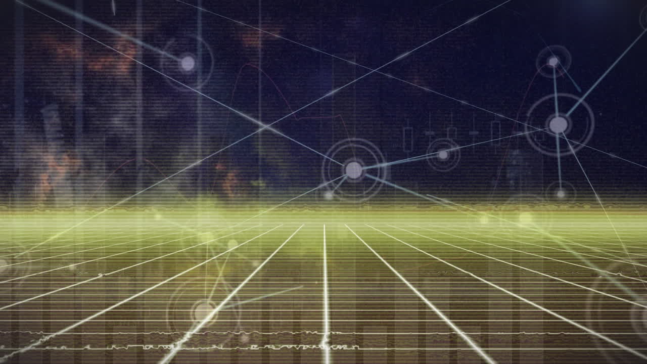 animación de la red de conexiones a través del procesamiento de datos