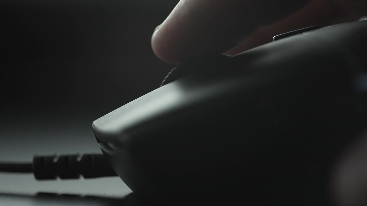 Finger scrolling up with a mouse wheel