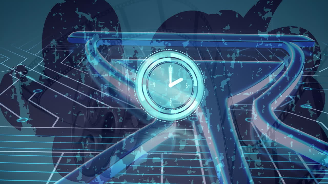 연결 네트워크를 통한 클럭의 애니메이션