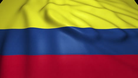 waving realistic colombia flag in 4k , loop animation
