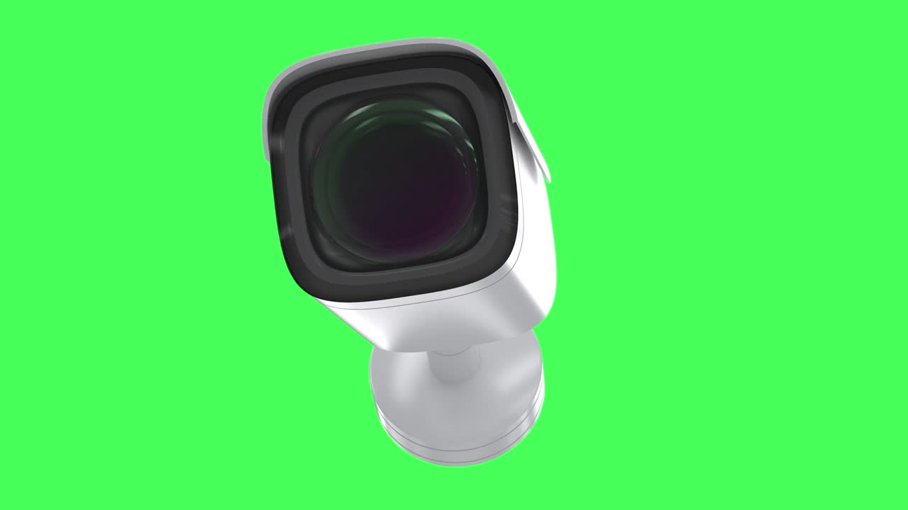 telecamera di sicurezza sullo schermo verde