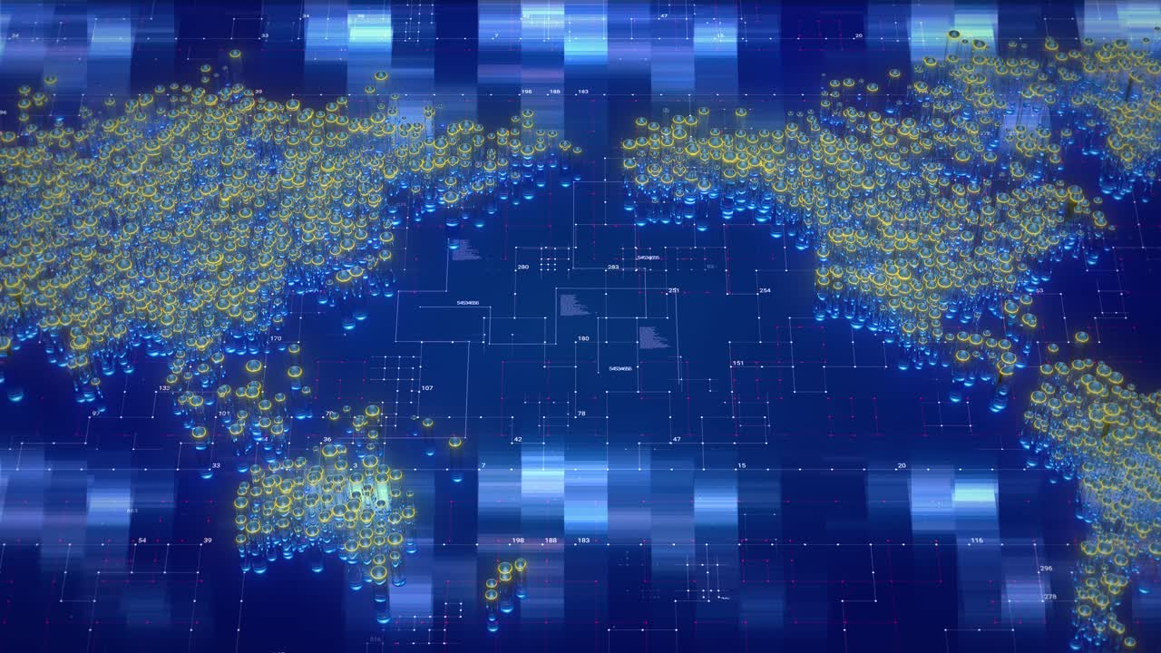 3d 지도 cg 애니메이션 - 세부적인 풍경