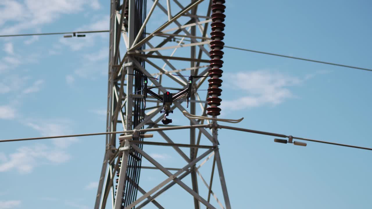 aviones no tripulados que inspeccionan líneas de transmisión, líneas eléctricas, inspección aérea