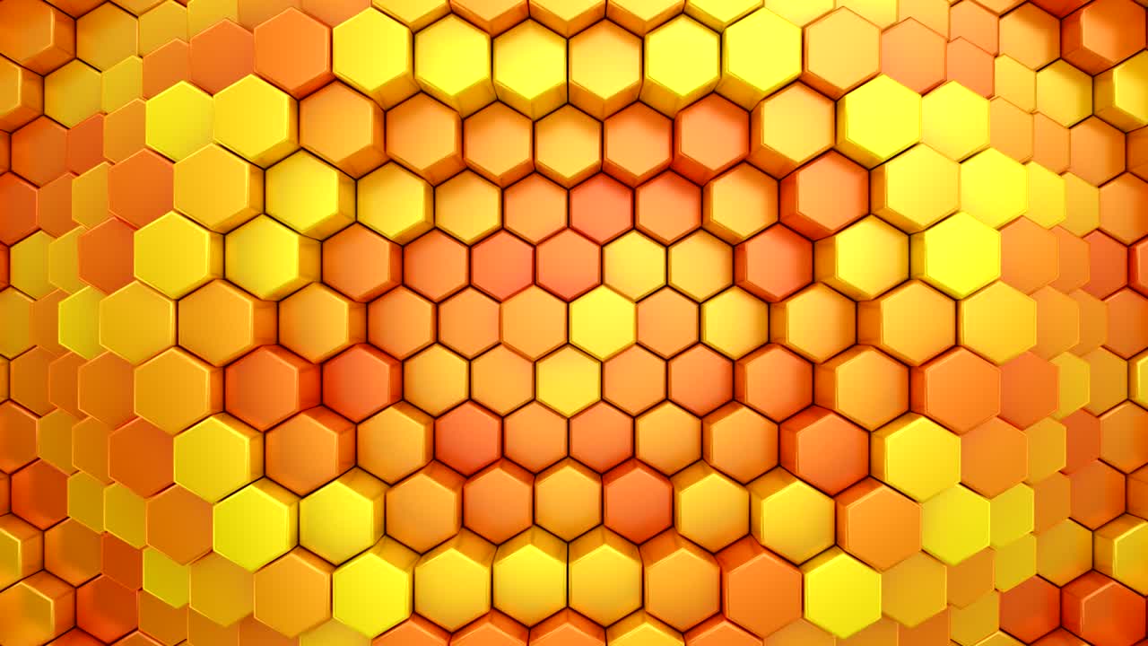 los hexágonos forman una onda