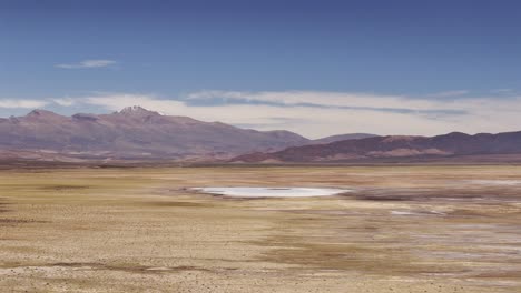 aerial drone panning over the salinas grandes of jujuy and salta provinces, argentina