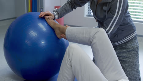 physiotherapy session at a hospital