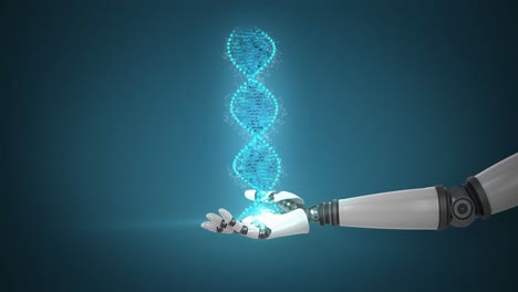 Roboterarm-Manipuliert-Das-DNA-Molekül