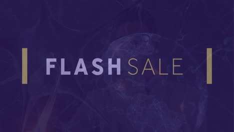 animacja tekstu sprzedaży flash na obracającym się globie