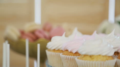 delicious sweet buffet with cupcakes. sweet holiday buffet with cupcakes and other desserts