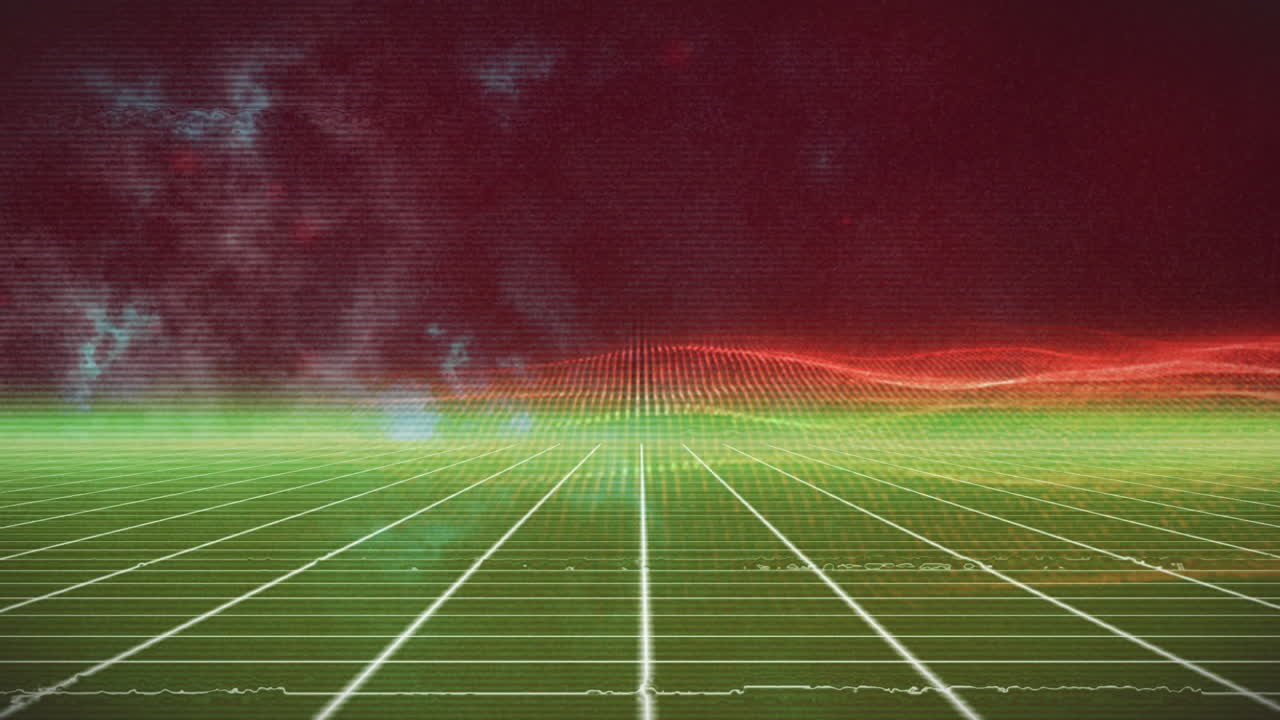 animación de puntos en movimiento sobre las nubes