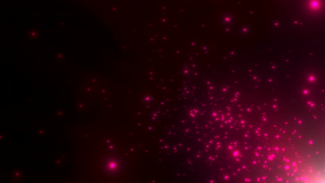 brillos rojos y estrellas en los oscuros campos estrellados de la galaxia