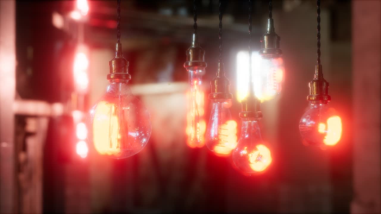 오래된 레트로 빈티지 열광 전구