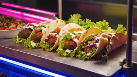 falafel wraps with salad