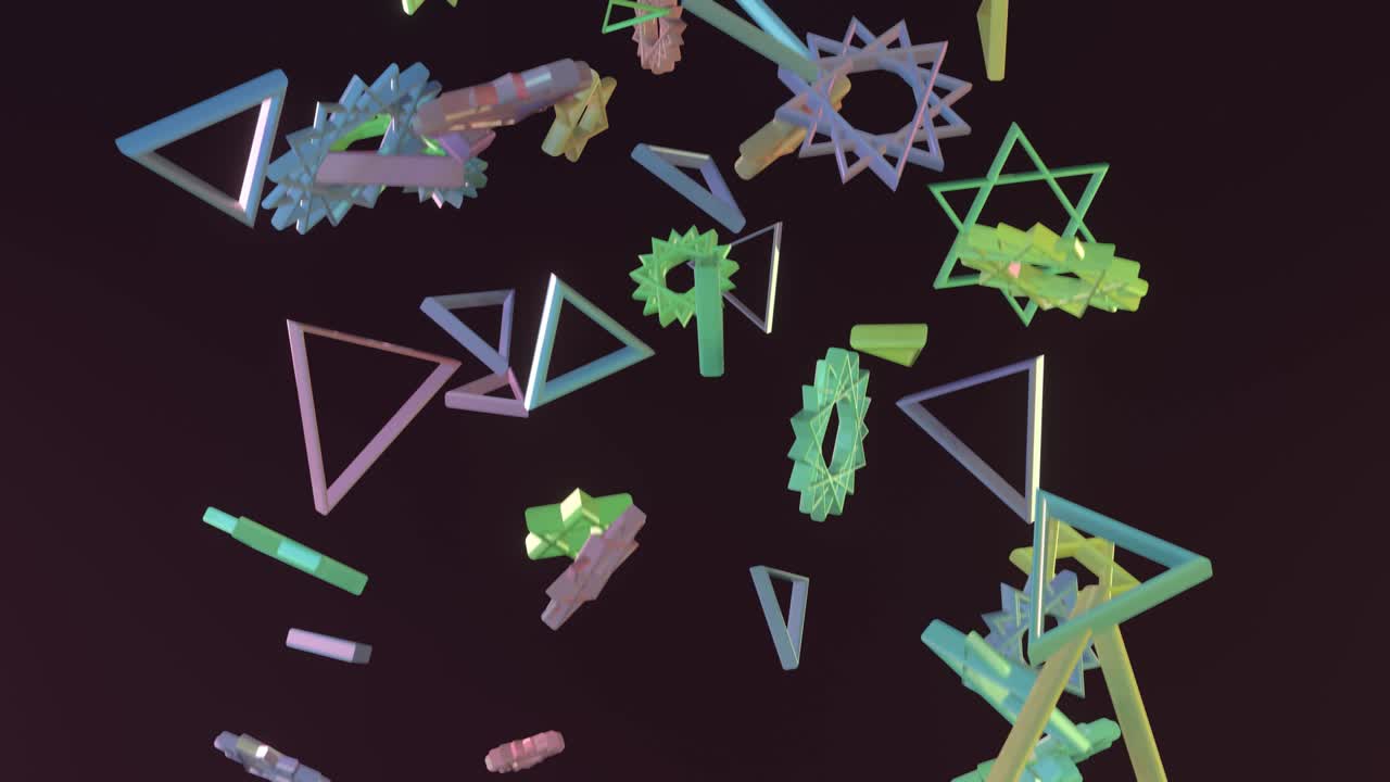 forma futurista, vuelo, animación de un objeto abstracto. fondo de concepto de tecnología dinámica.