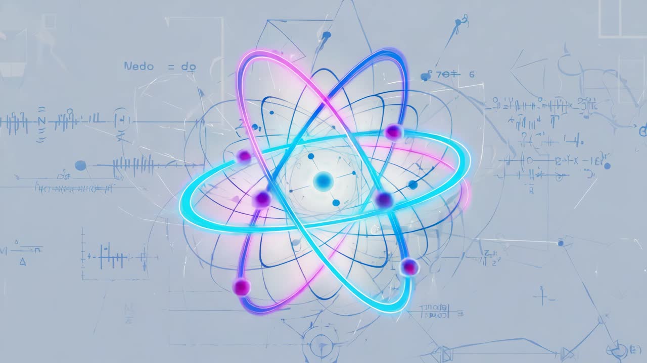 Abstract Neon Atom Model with Scientific and Mathematical Background