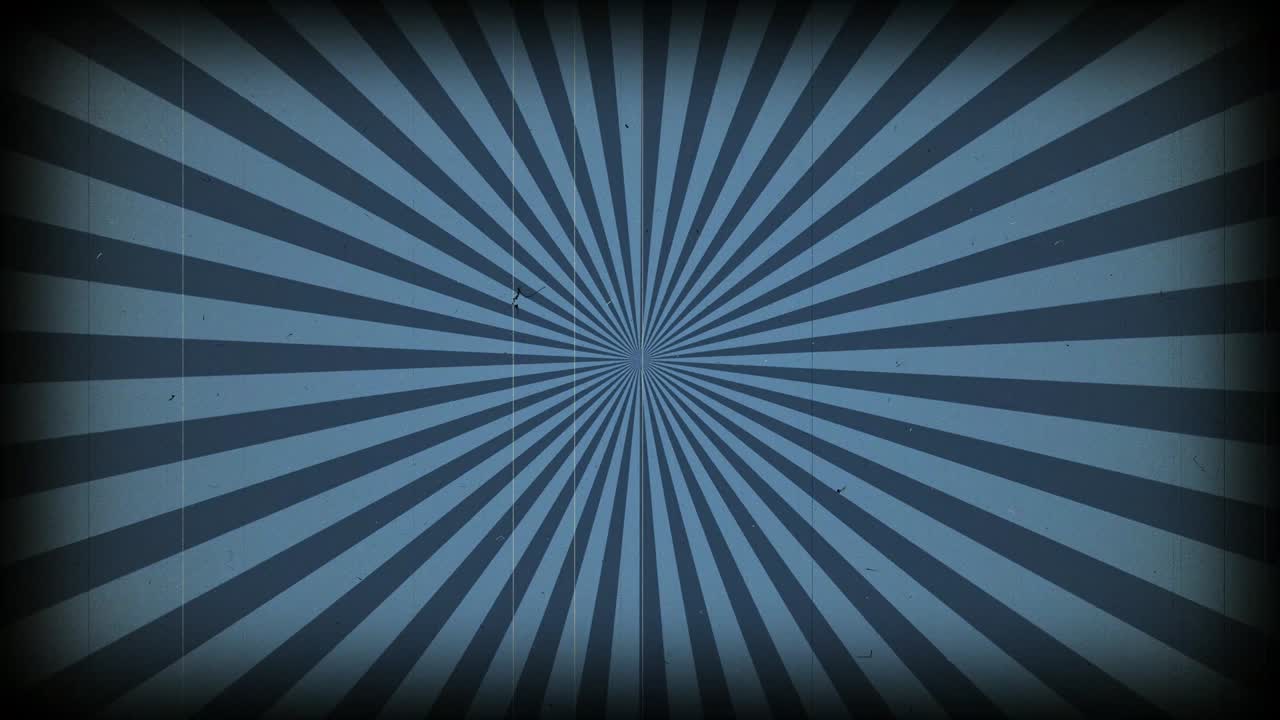 버스트 (sunburst) - 옛날 영화 스트립 효과와 함께 빛나는 해가 뜨는 애니메이션.