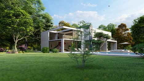 explore the epitome of modern luxury with this 3d animation showcasing a stylish contemporary house