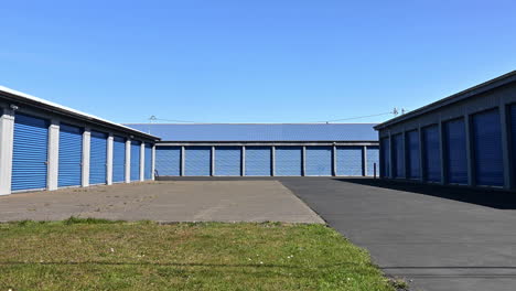 tilt-up shot blue self-storage units