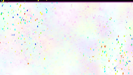 animación de confeti multicolor cayendo y fuegos artificiales explotando en negro
