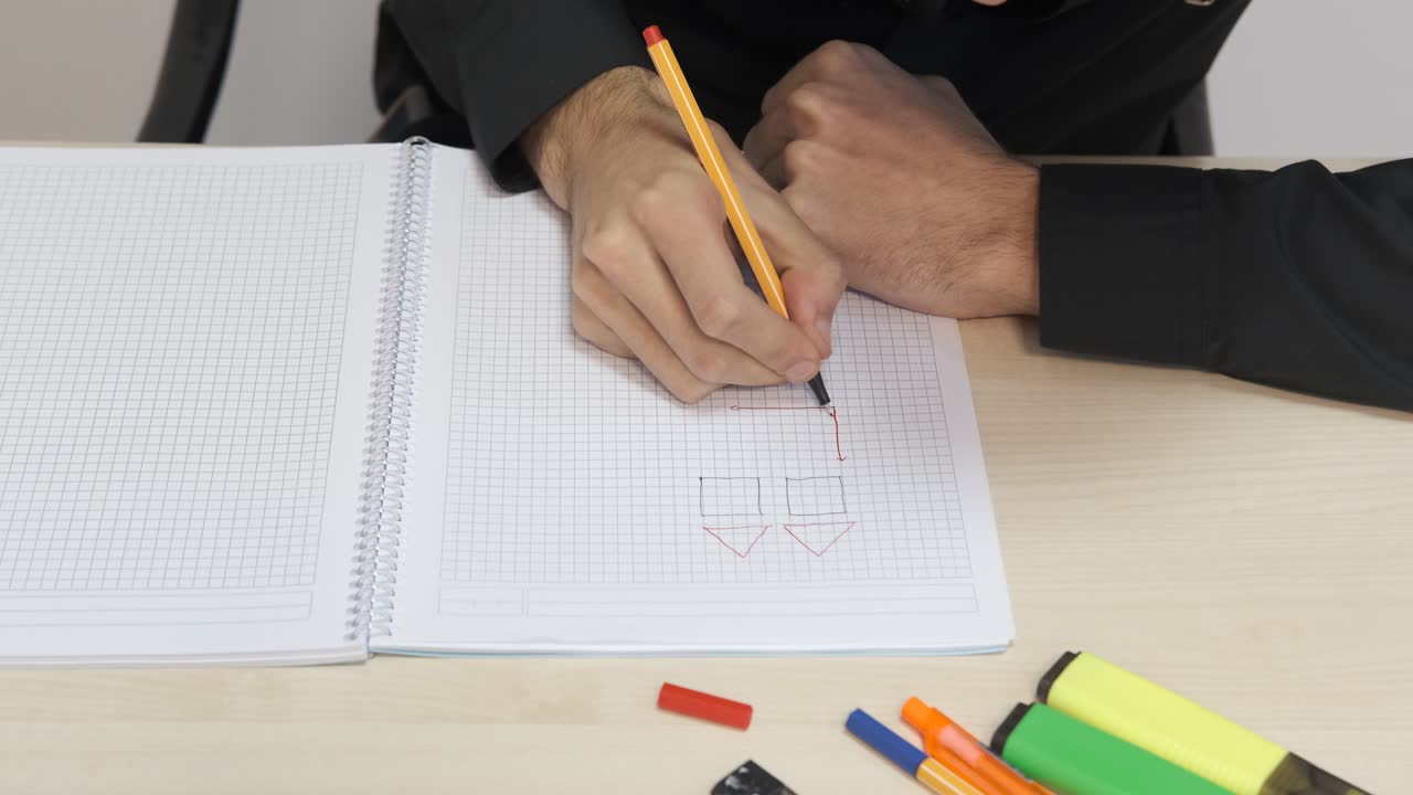 tarea de geometría del estudiante