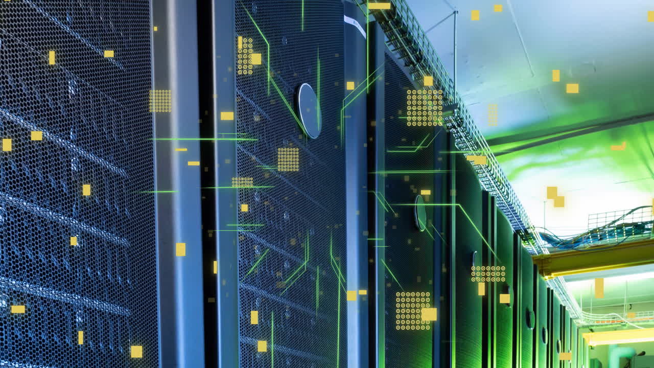 Animation of data processing over computer servers