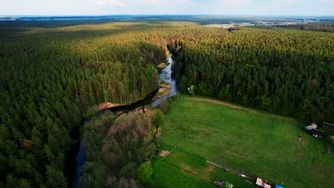 Czarna-Hancza,-The-Largest-River-Of-The-Suwalki-Region-Of-North-Eastern-Poland