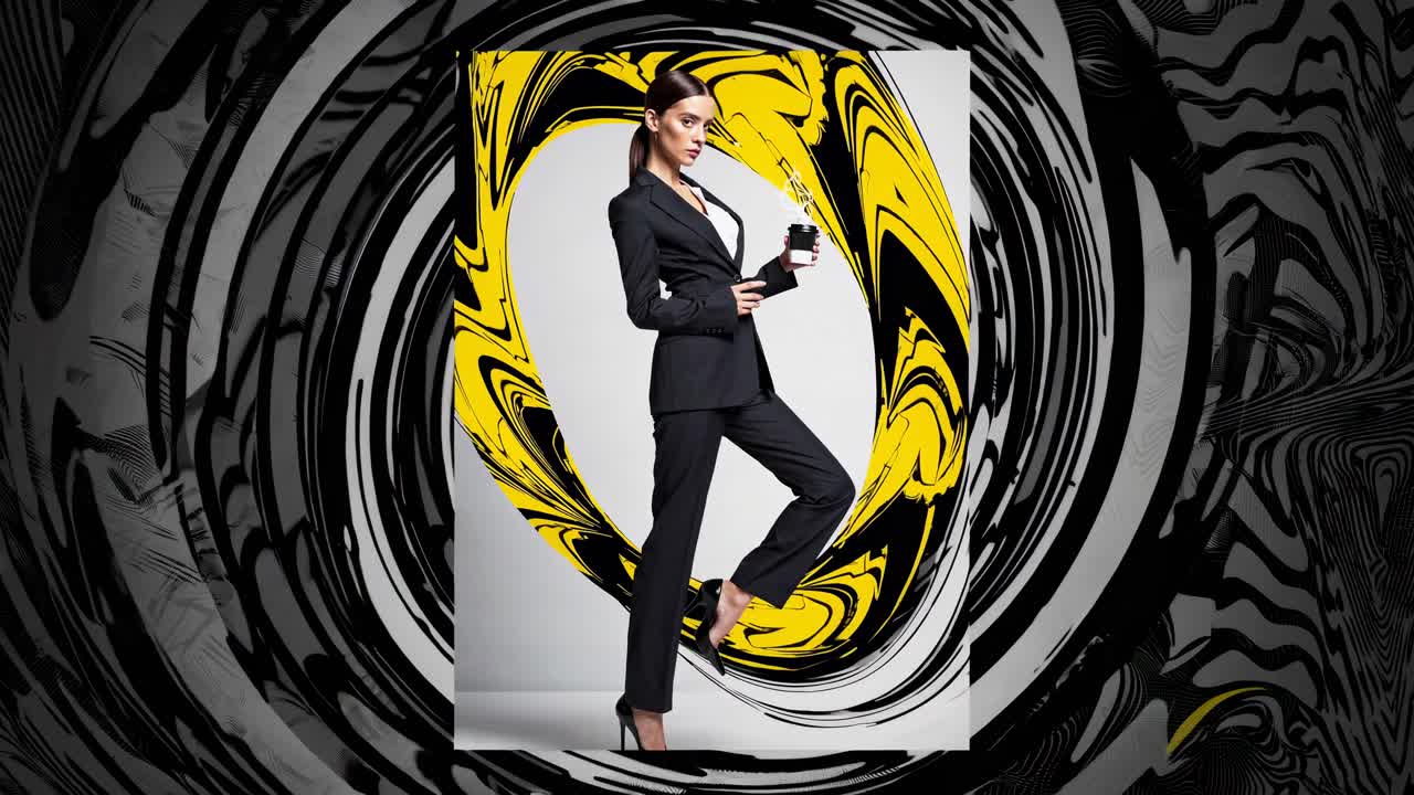 커피를 마시는 사업가