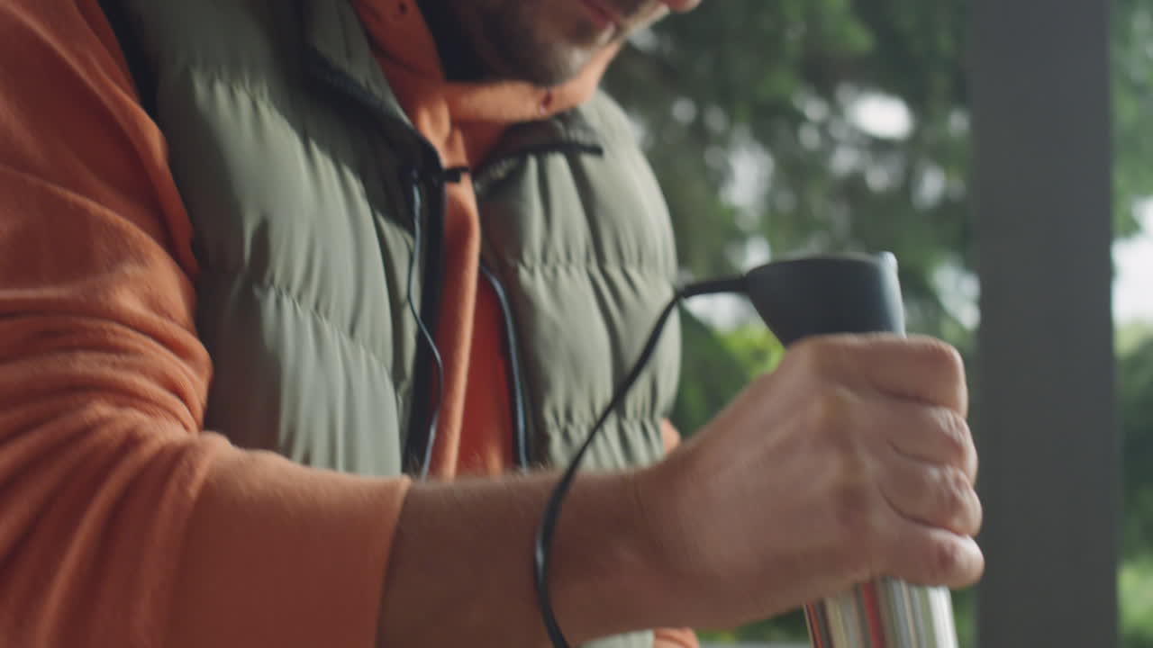 Male Chef Making Sauce with Hand Mixer
