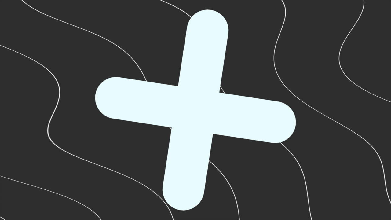 블랙 그라데이션에 기하학적 흰색 십자가