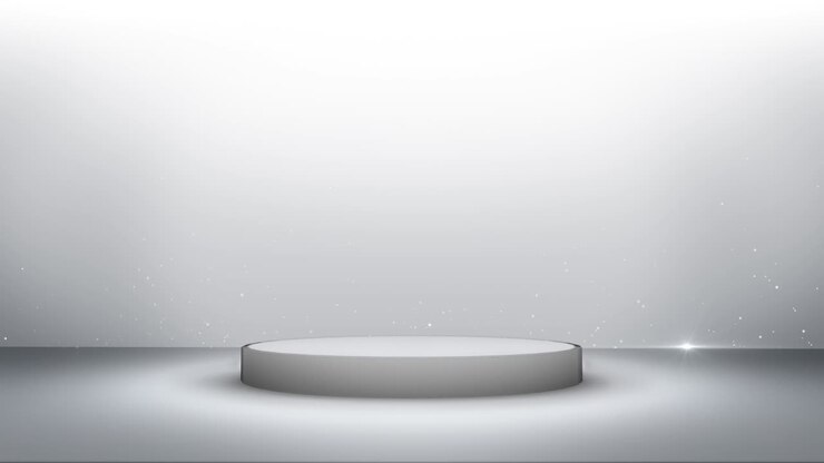 Futuristic interior with empty stage 3d rendering