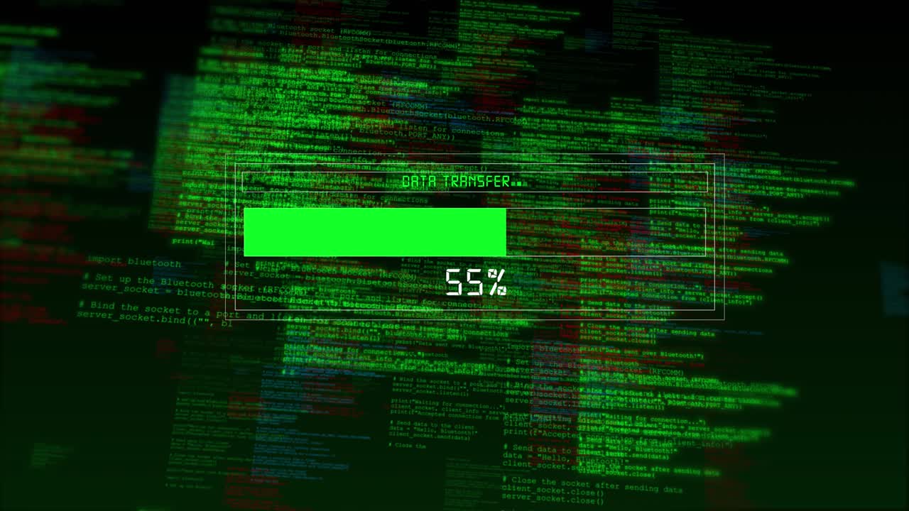 Datenübertragungsprozess, digitale Daten, die optische Faserleitungen hochladen, künstliche Intelligenz, Quanten