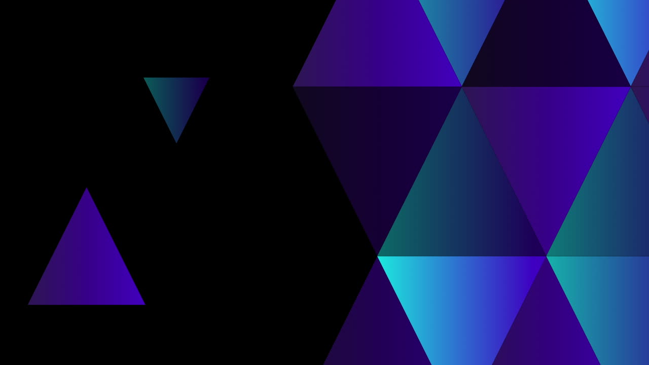 Abstract Geometric Triangles Animation with Blue and Purple Gradients