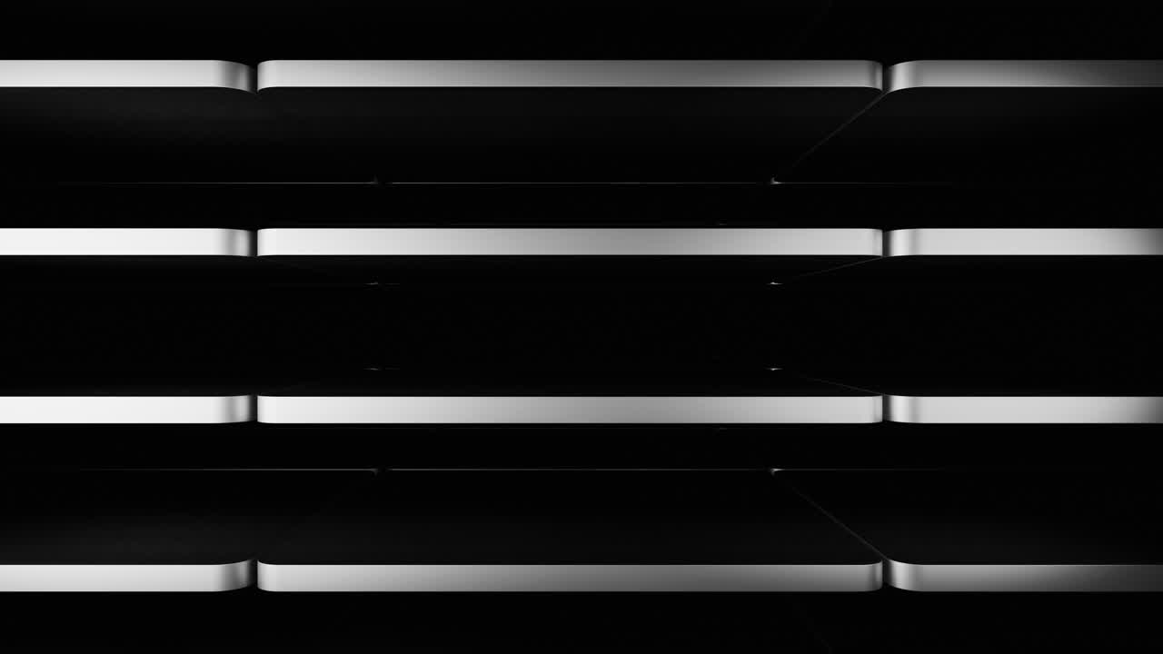 Sleek Black and Silver Geometric Pattern Animation Loop