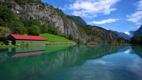 lovatnet lake beautiful nature norway.