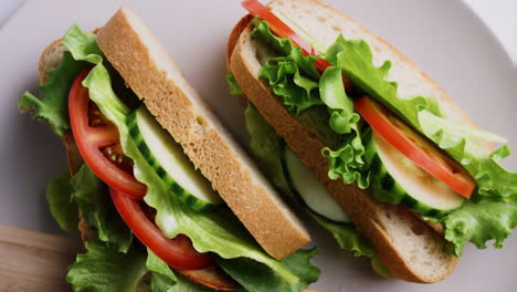 fresh vegetable sandwiches