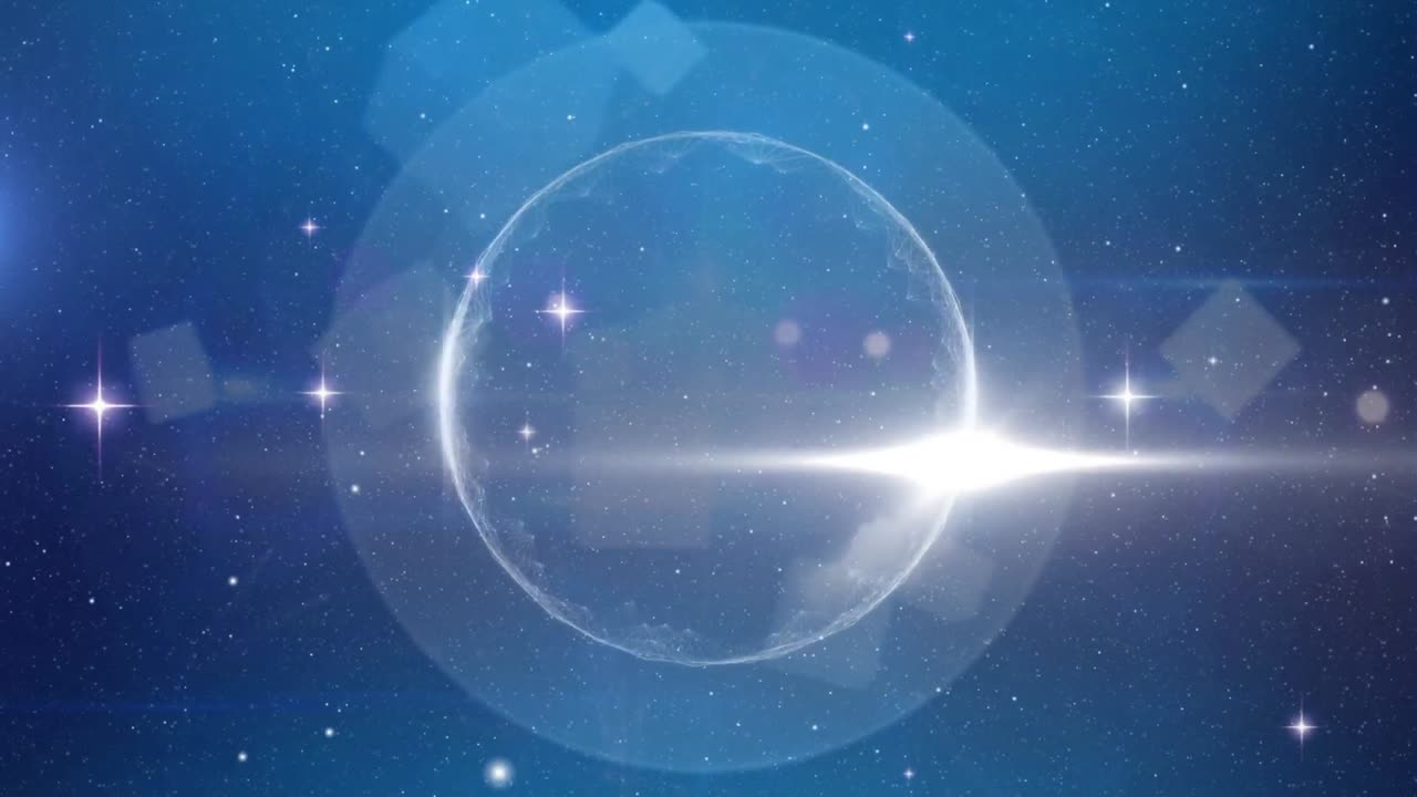 파란색 배경 에 있는 지구 에 비해 빛 과 반 ⁇ 이는 별 들 의 반점