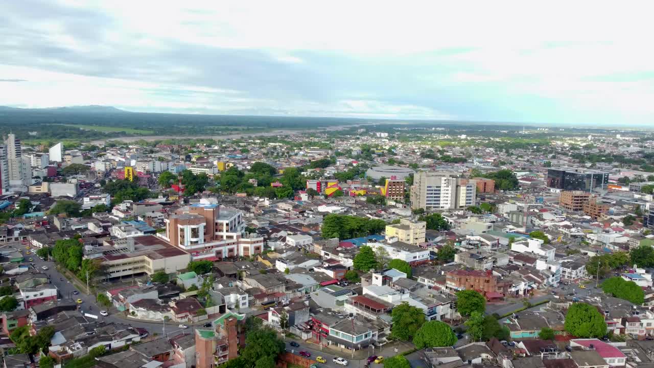 Aerial View of a City in South America