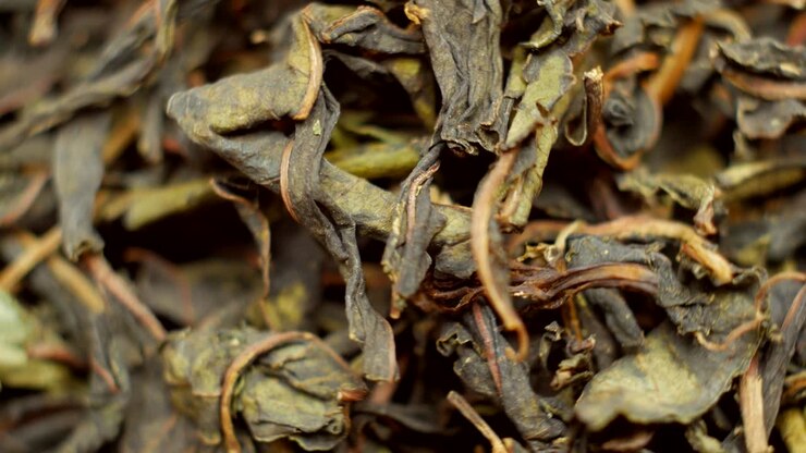 Dried herbs leaves ,close up rotation