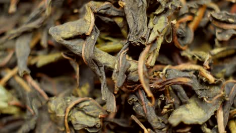 dried herbs leaves ,close up rotation