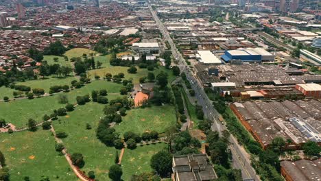 aerial view of colombia, bogota