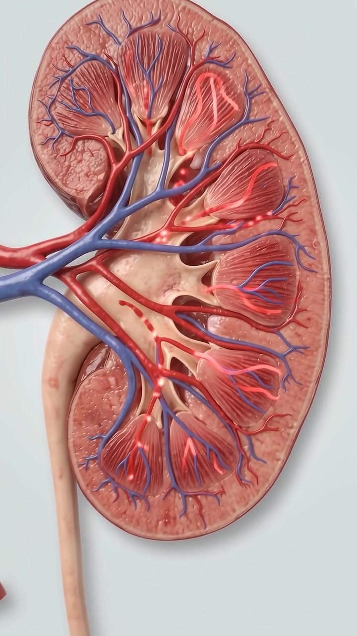 3D Medical Animation of Human Kidney Function and Blood Filtration