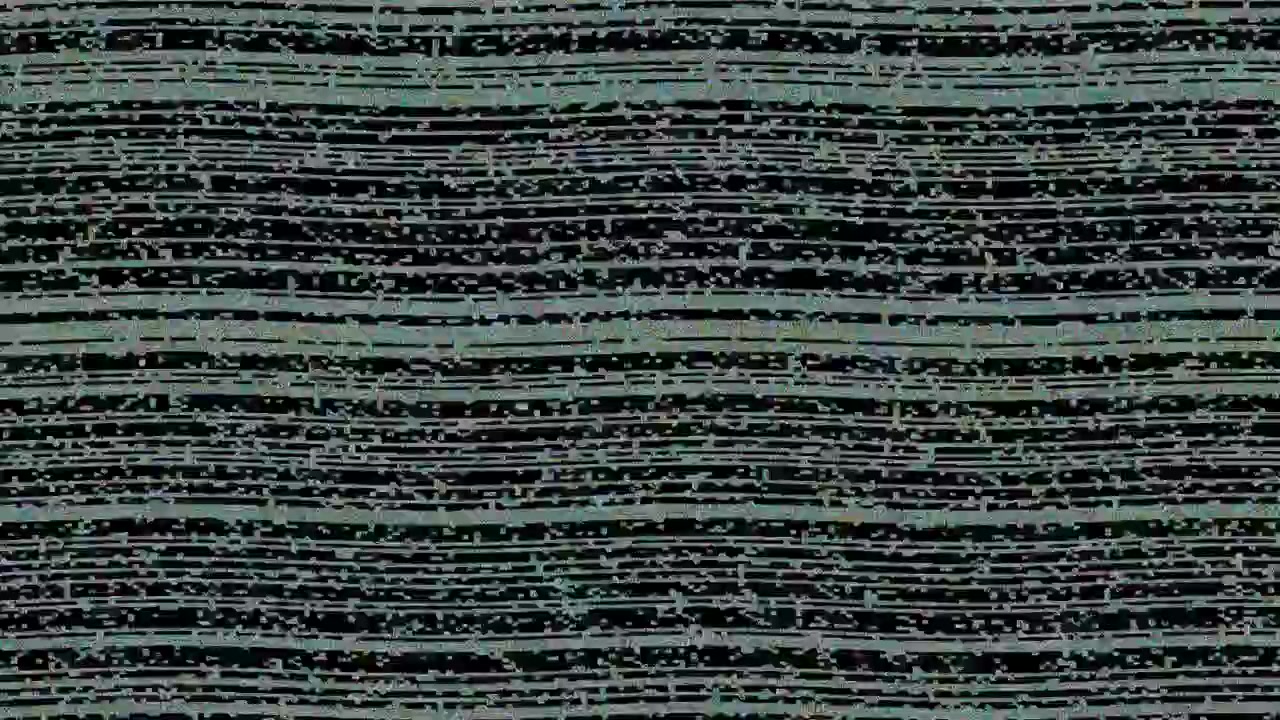 Digital Glitch Effect with Horizontal Lines and Static Noise