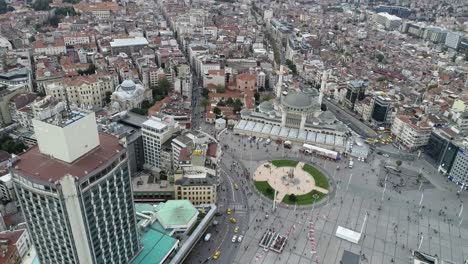 october 19, 2020 in istanbul turkey. taksim square aerial views.